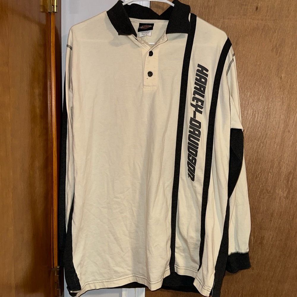 **VINTAGE** HARLEY DAVISON long sleeve collar